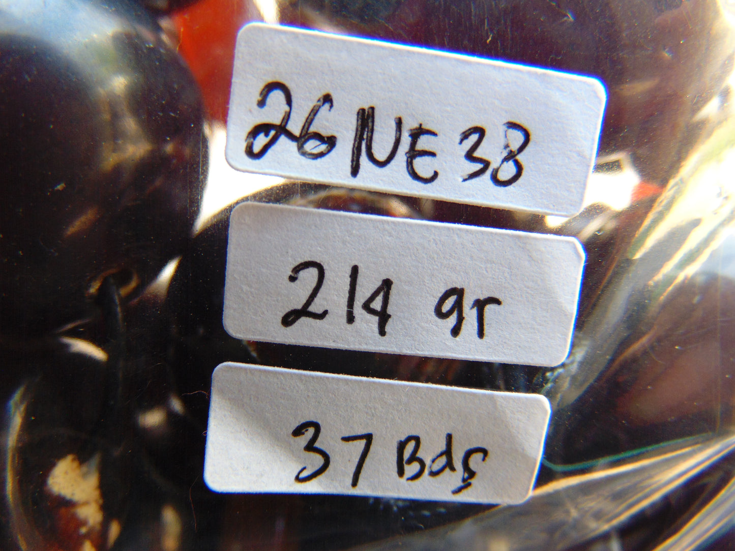 214 gr Small Necklace beads Indonesian Red Amber for Healing 26NE33