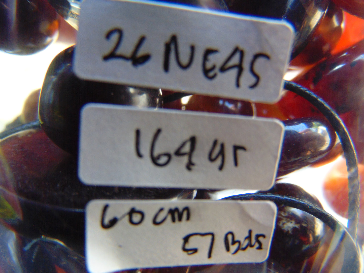 164 gr Small Necklace beads Indonesian Red Amber for Healing 26NE45