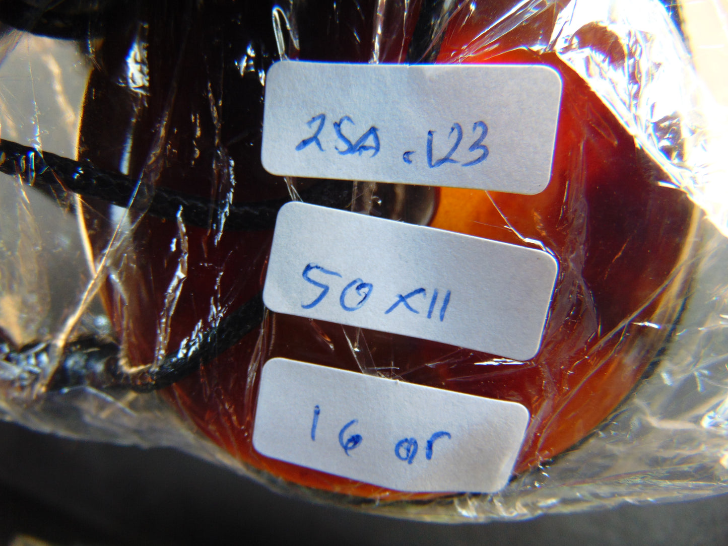 16 gr Donut Pendant Indonesian Blue Red Amber for Healing 25A123