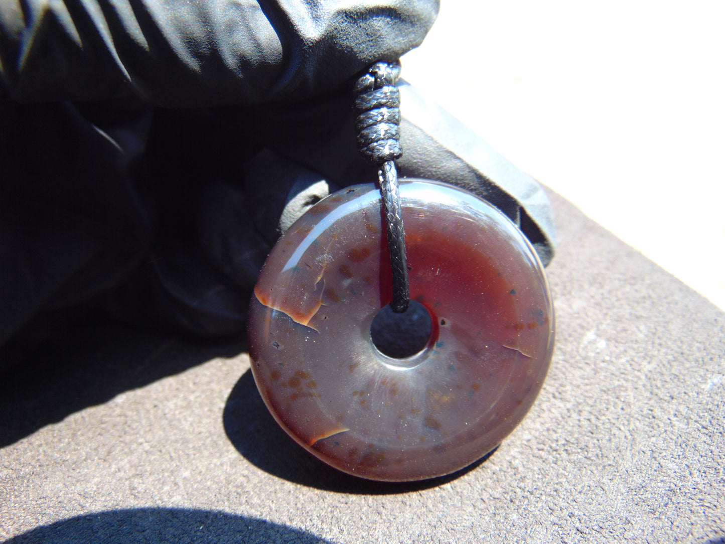 13 gr Donut Pendant Indonesian Red Amber for Healing 25A128