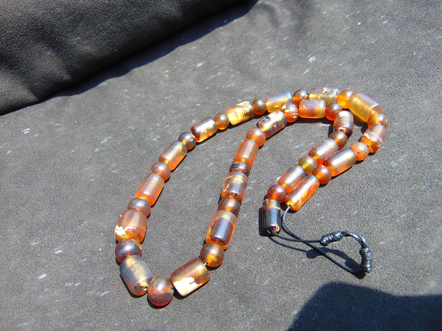 57 gr Small Beads Combination Necklace Indonesian yellow Amber for Healing A43K46