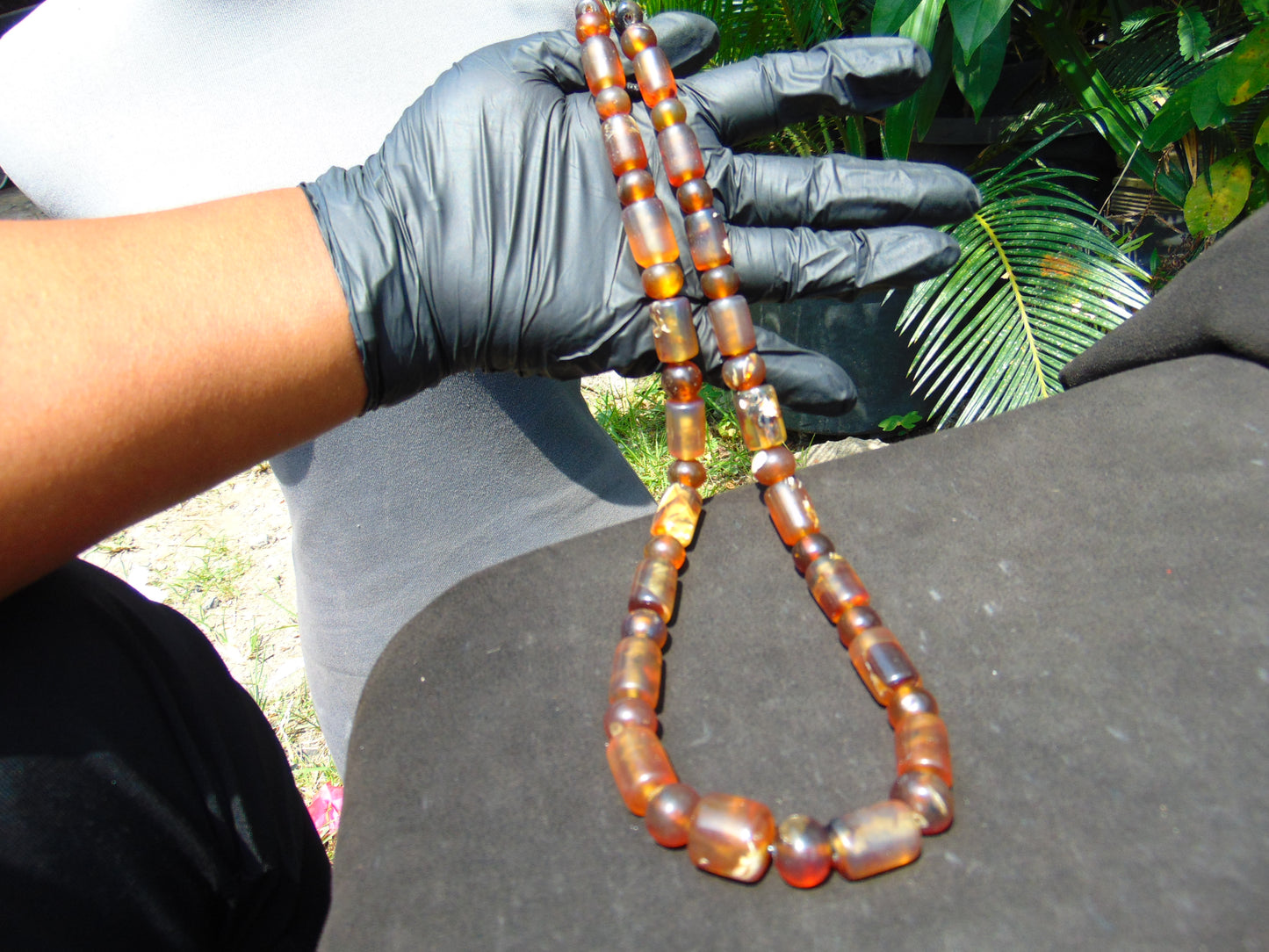 57 gr Small Beads Combination Necklace Indonesian yellow Amber for Healing A43K46