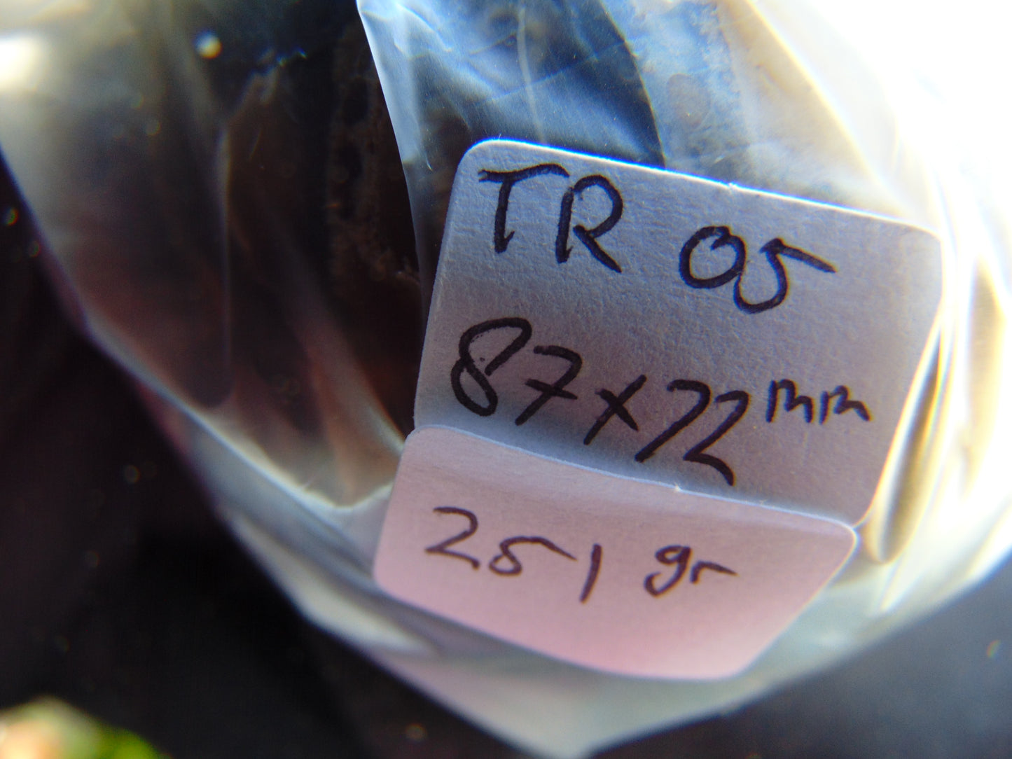 251 gr Shaped Egg 87x72 mm Indonesian Blue Amber for Healing TR5