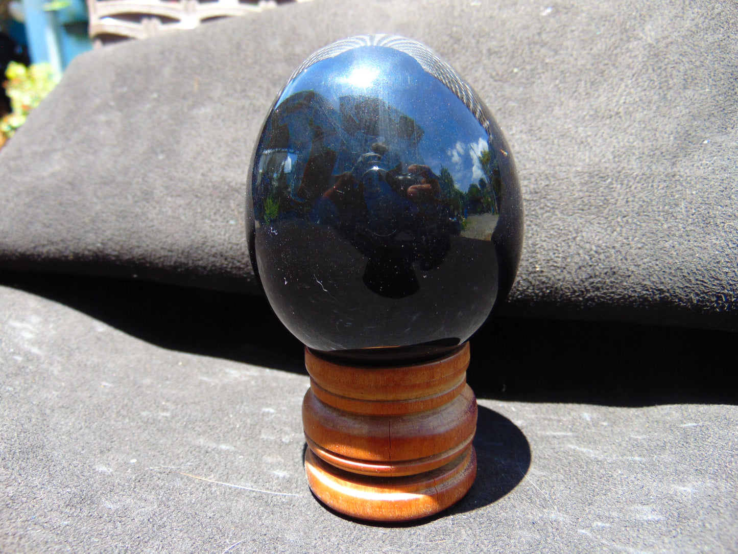 116 gr Shaped Egg 65x53 mm Indonesian Blue Amber for Healing TR1