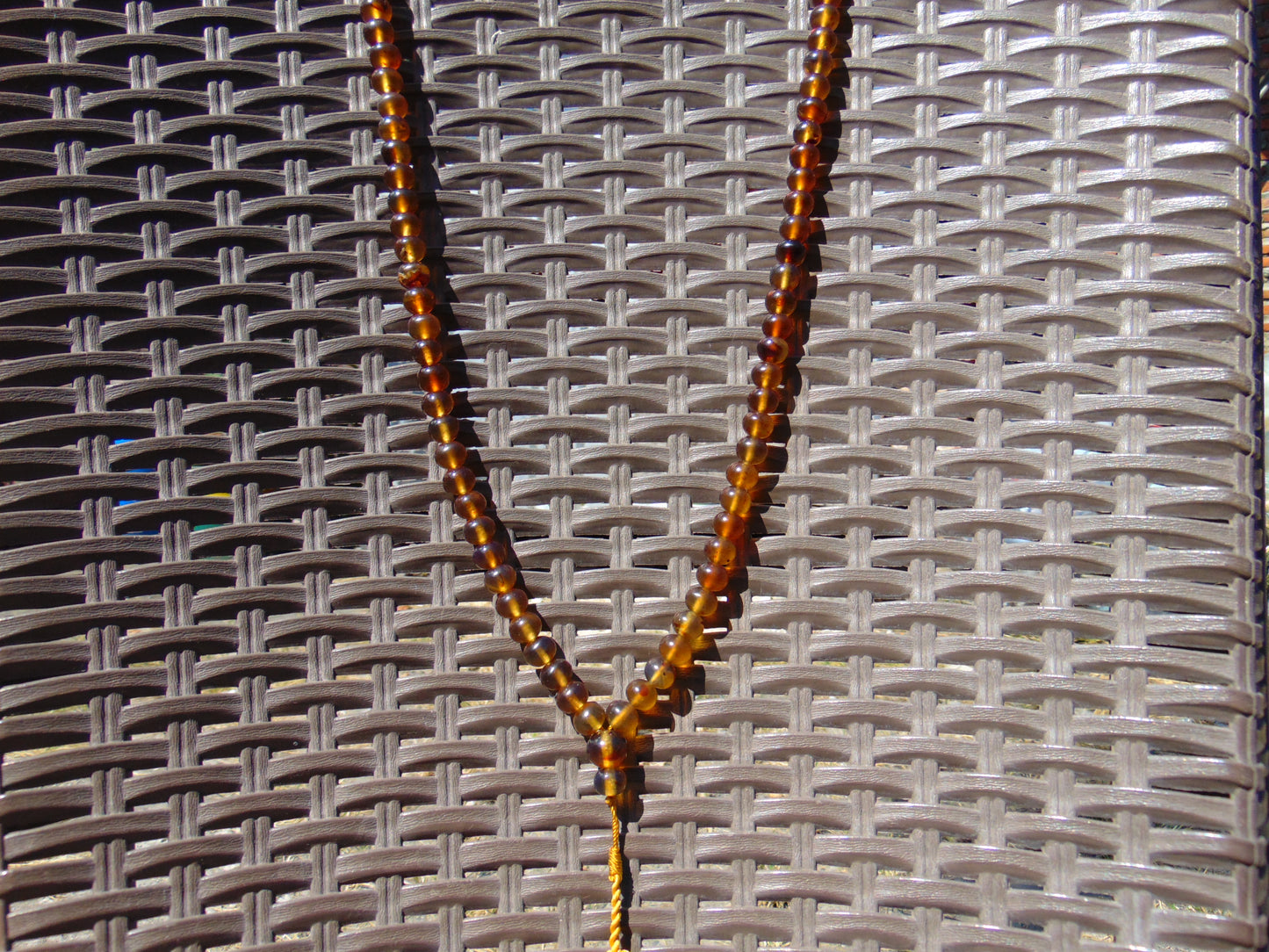 68 gram 108 Beads 10 mm Mala Buddha Necklace for Yoga Meditation Indonesian Yellow Blue Amber for Healing FR20