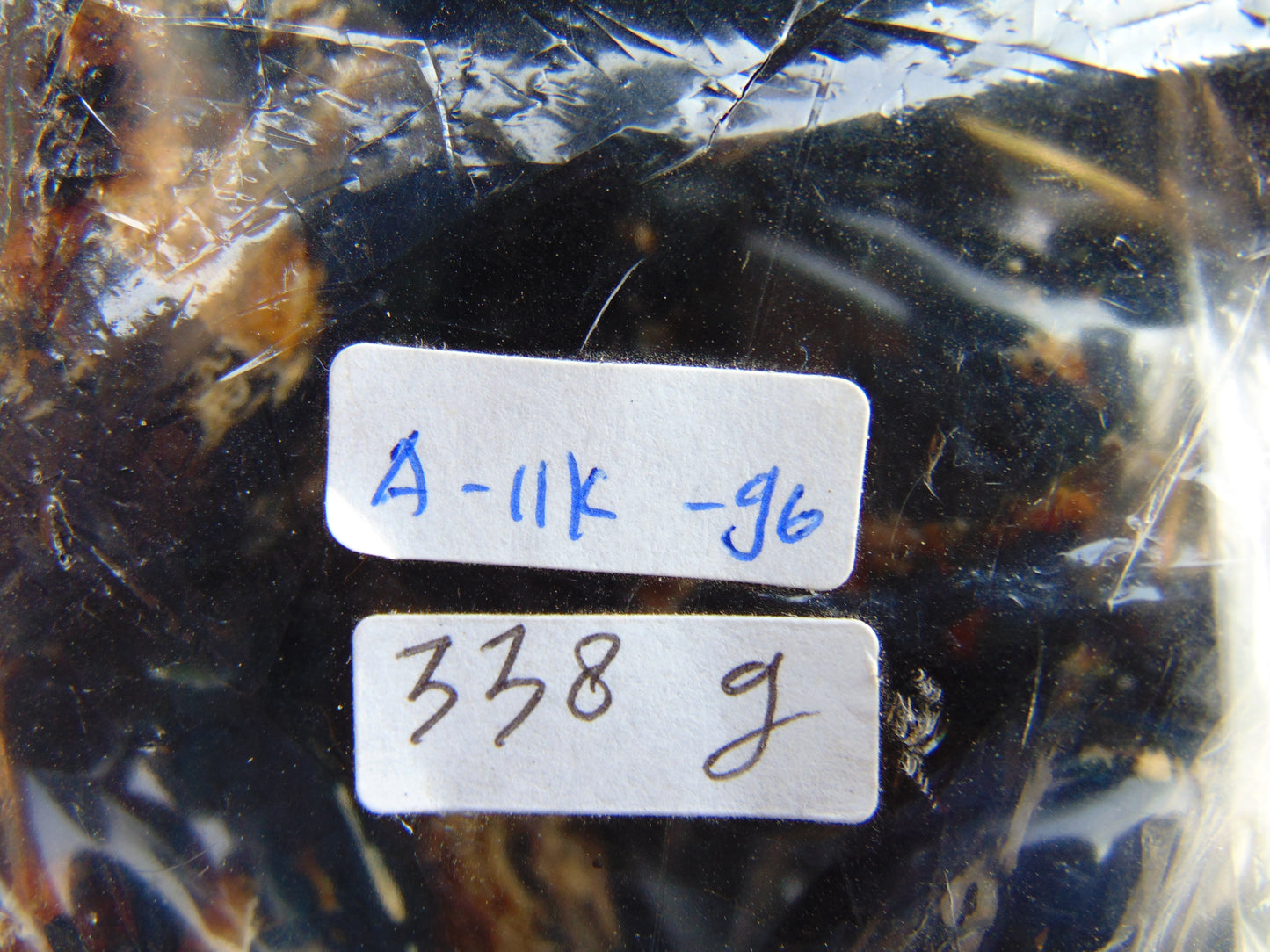 338 gram 11 Beads Big Necklace Indonesian Blue Amber for Healing A11K96