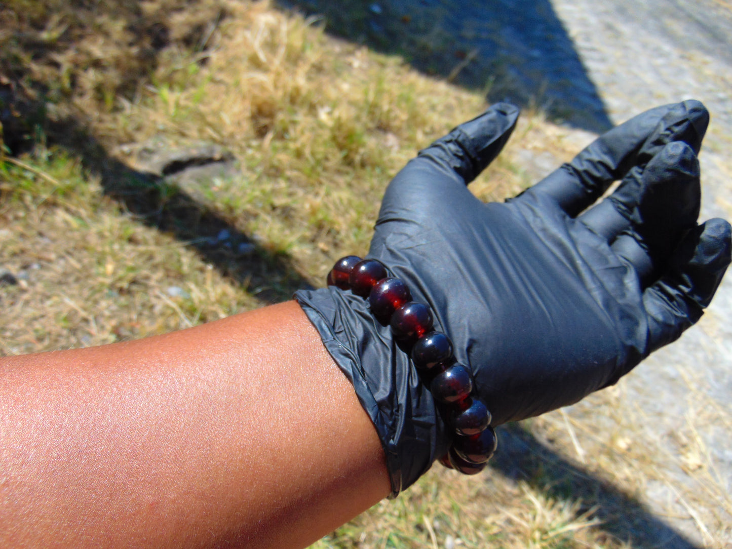 18 Gram 18 small Beads Bracelet Indonesian Blue Cherry Red Amber for Healing FR98