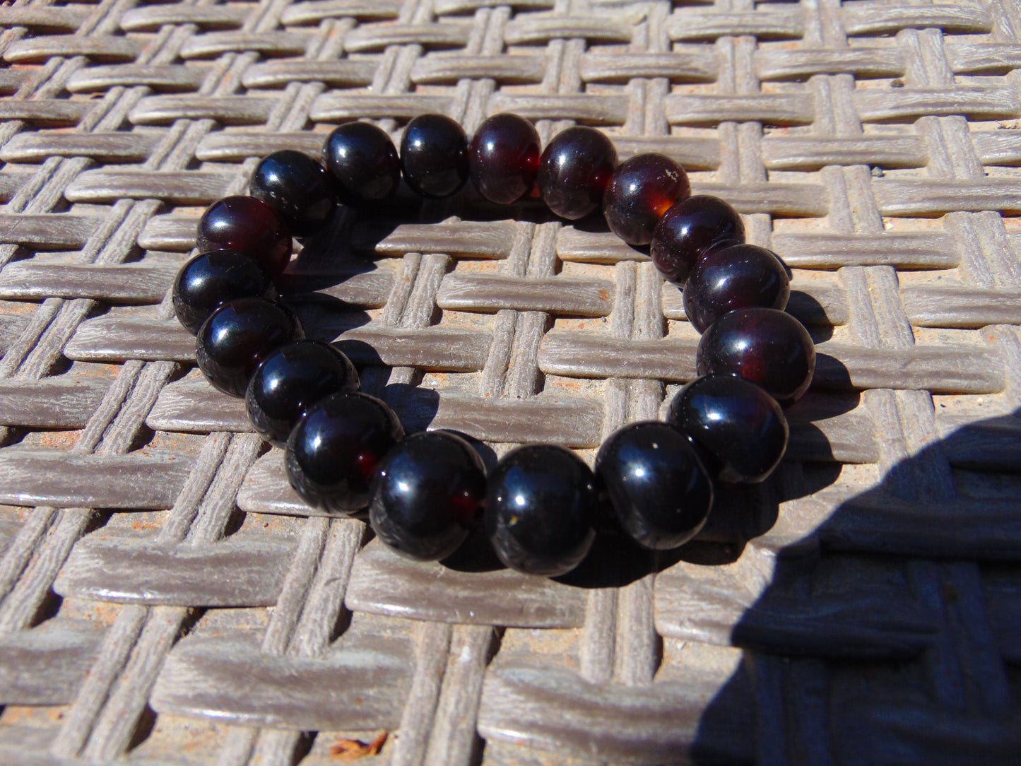 18 Gram 18 small Beads Bracelet Indonesian Cherry Red Amber for Healing FR91