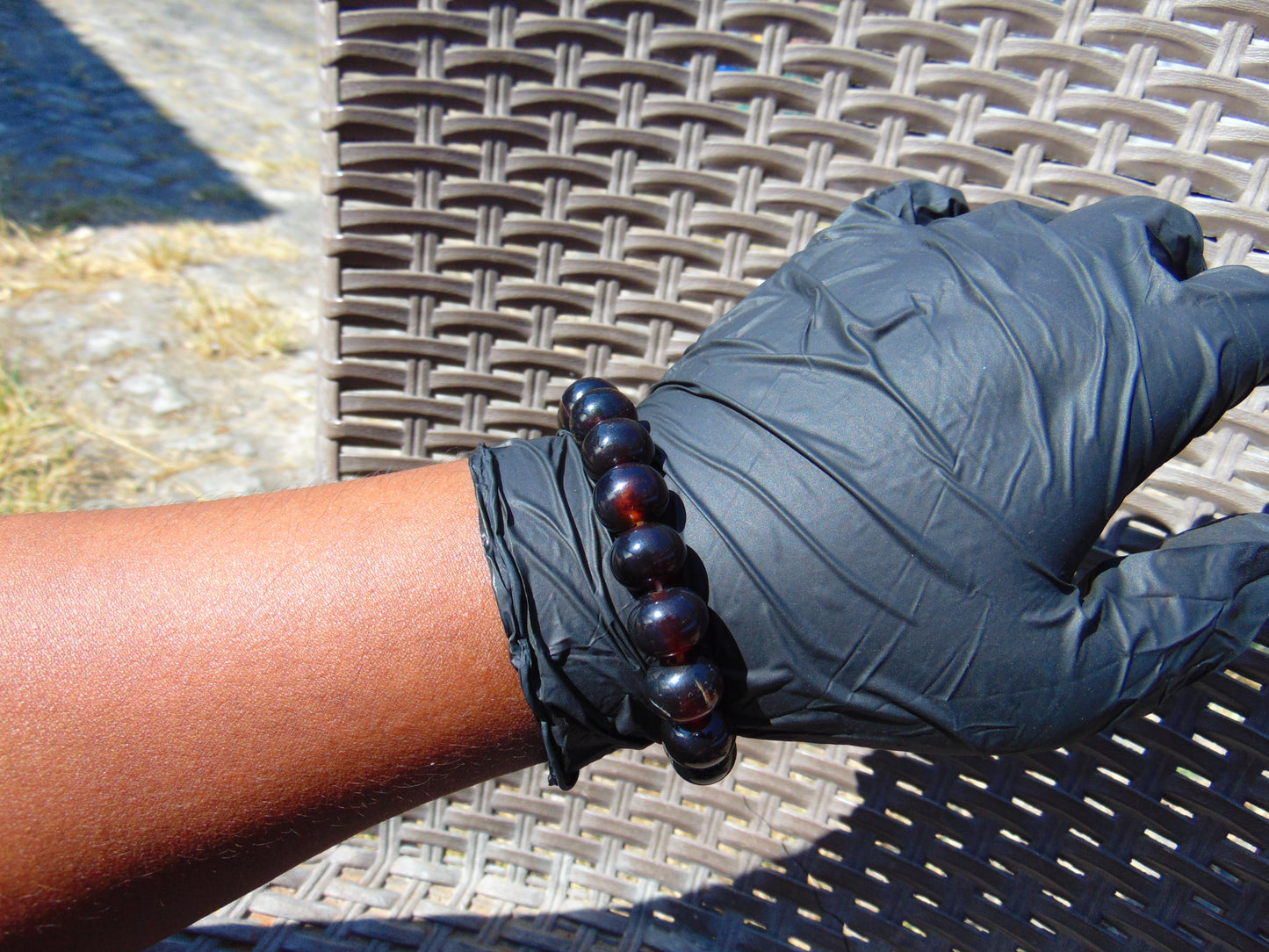 18 Gram 18 small Beads Bracelet Indonesian Cherry Red Amber 12 mm for Healing FR94