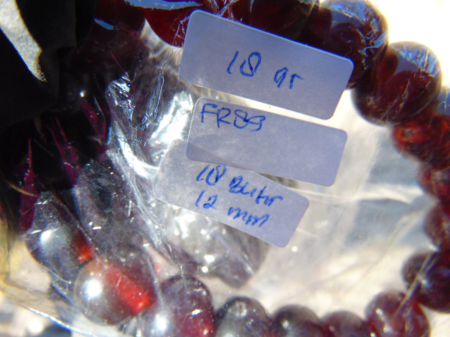18 Gram 18 small Beads Bracelet Indonesian Cherry Red Amber 12 mm for Healing FR89