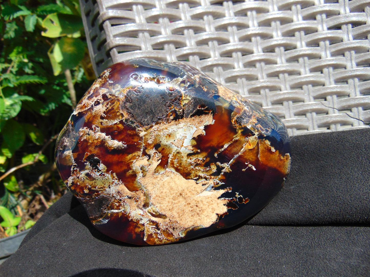 448 gram Full polished Indonesian Blue Amber for Healing AR130