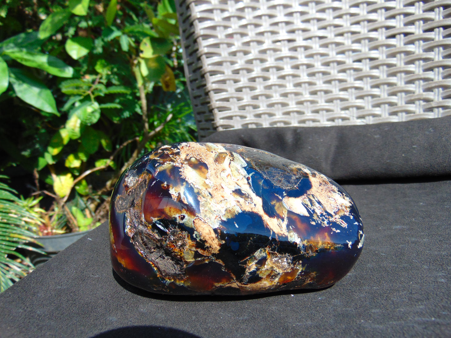 448 gram Full polished Indonesian Blue Amber for Healing AR130