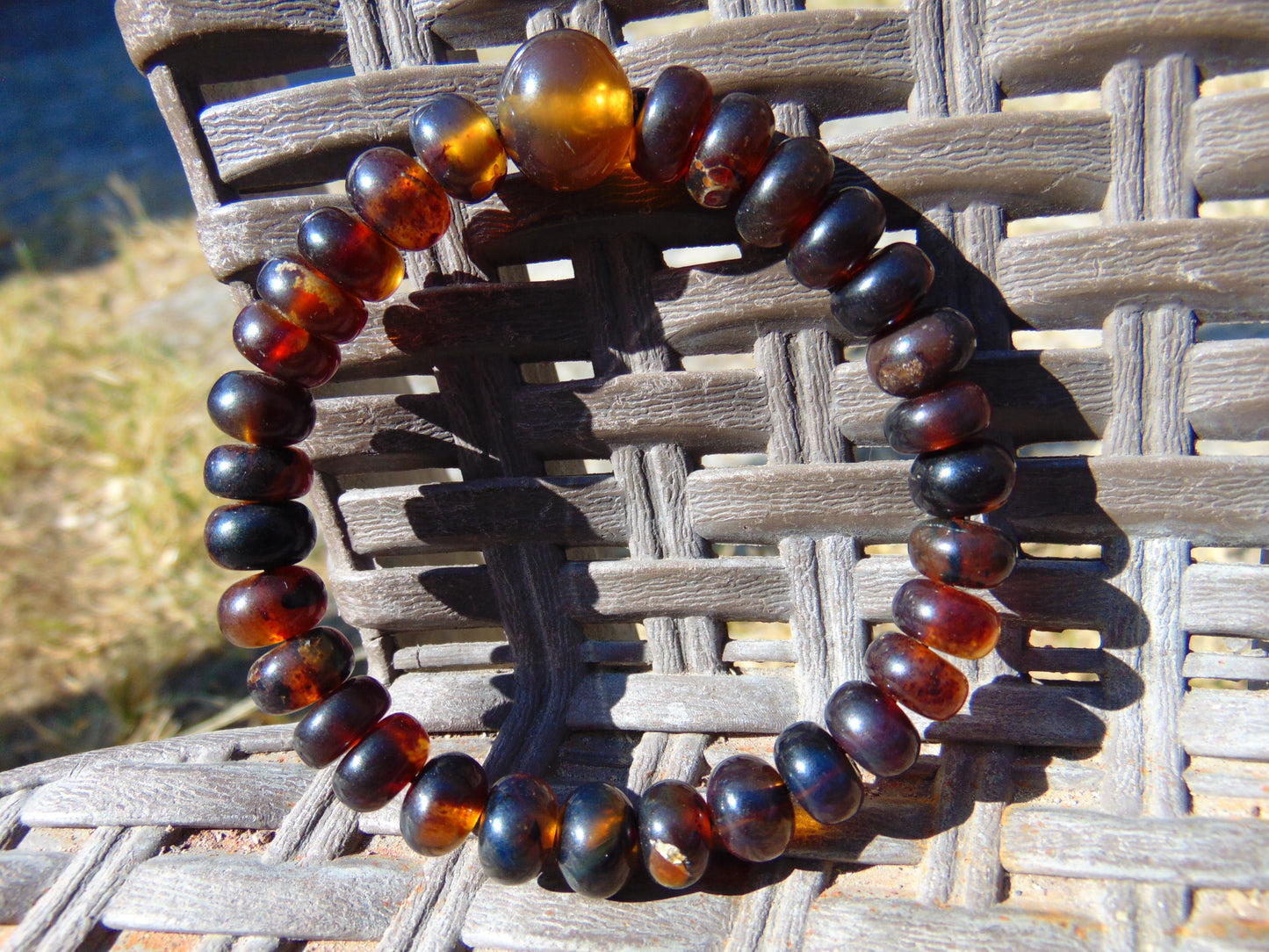 12 Gram 33 small Beads Bracelet Tasbih Indonesian White Red Blue Amber for Healing BT9