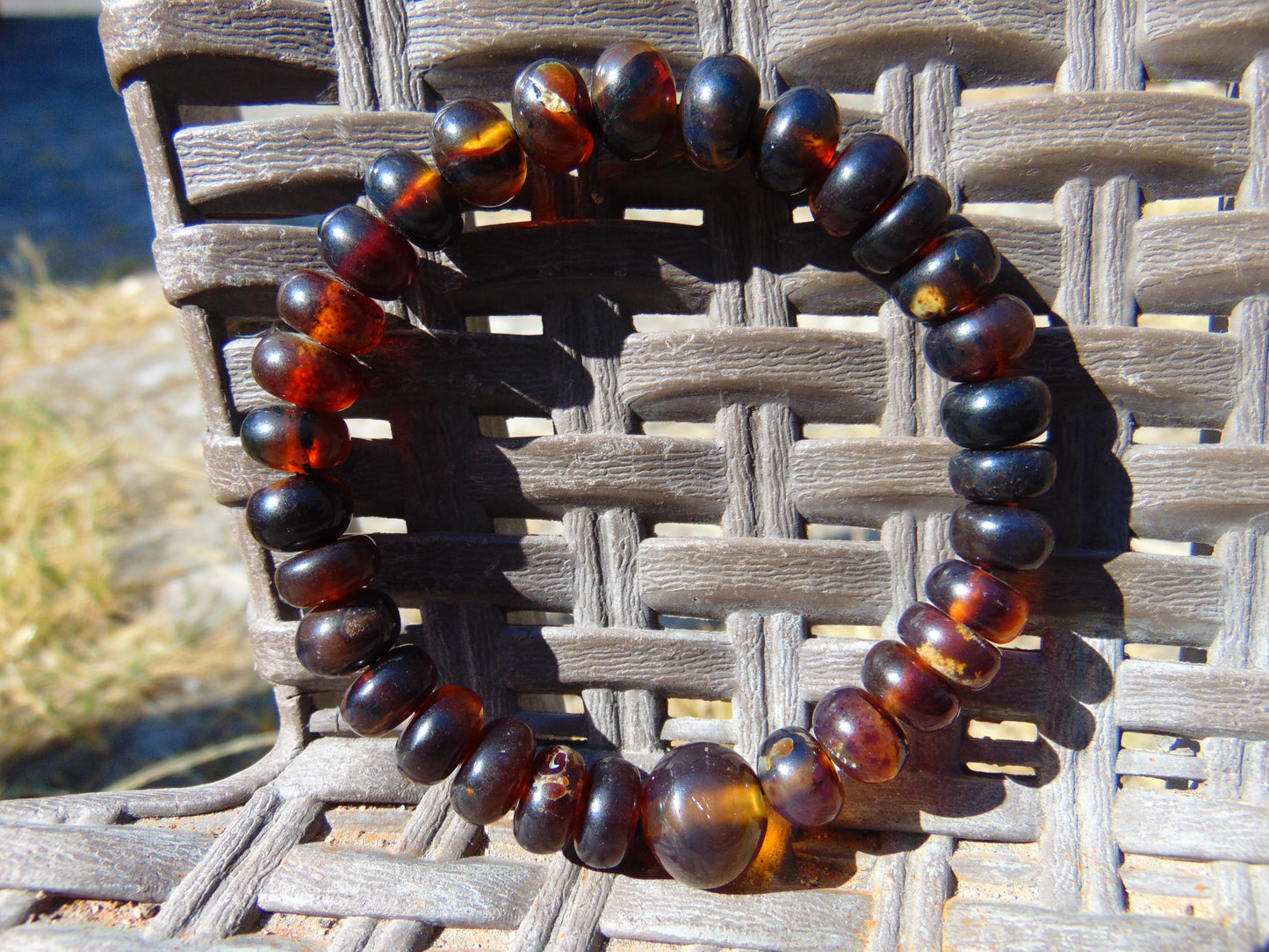 12 Gram 33 small Beads Bracelet Tasbih Indonesian White Red Blue Amber for Healing BT9