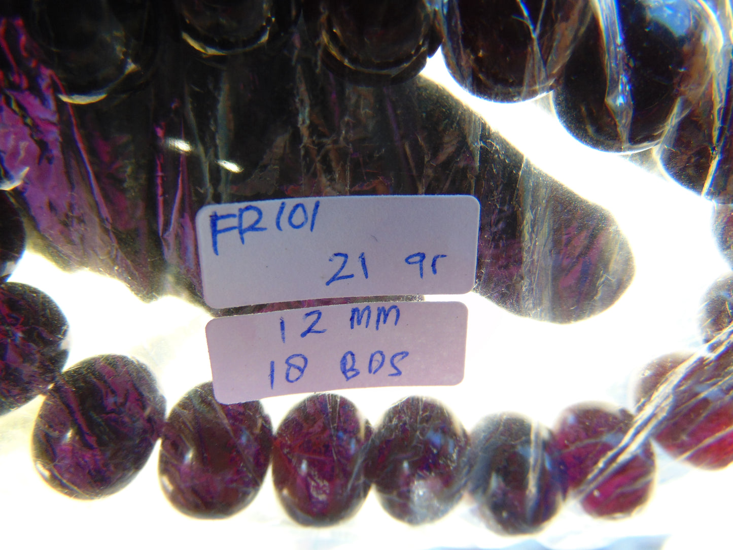 21 Gram 18 small Beads Bracelet Indonesian Cherry Red Amber 12x14 mm for Healing FR101