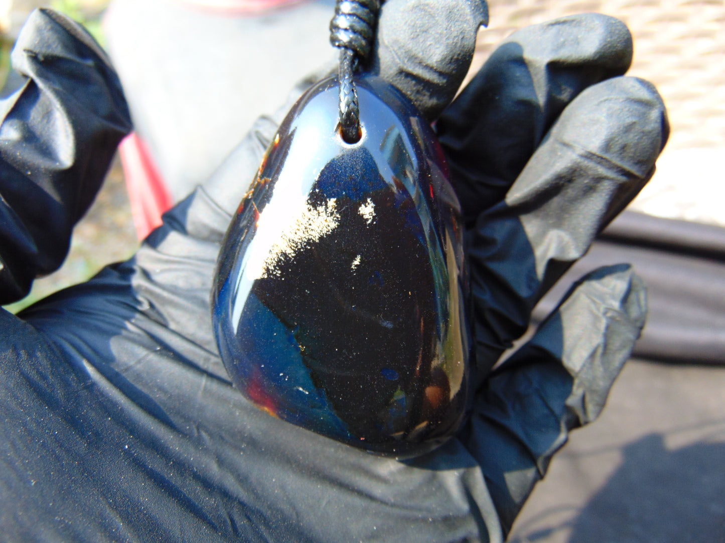 28 gr Heart Pendant Indonesian blue Amber for Healing P167