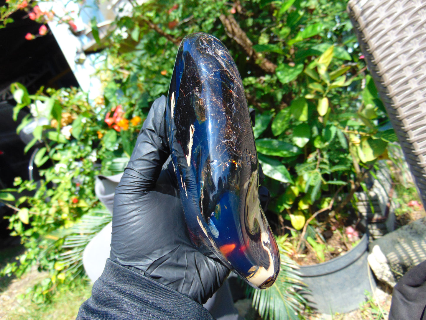 334 gram Full polished Indonesian Blue Amber for Healing ML70