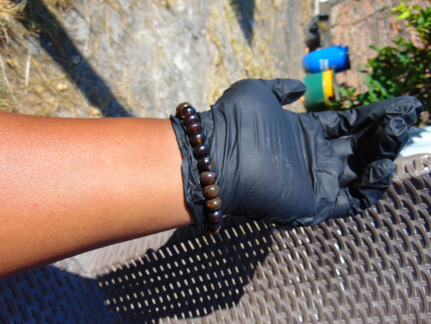 9 Gram 33 small Beads Bracelet Tasbih Indonesian Dark White Amber for Healing FR102