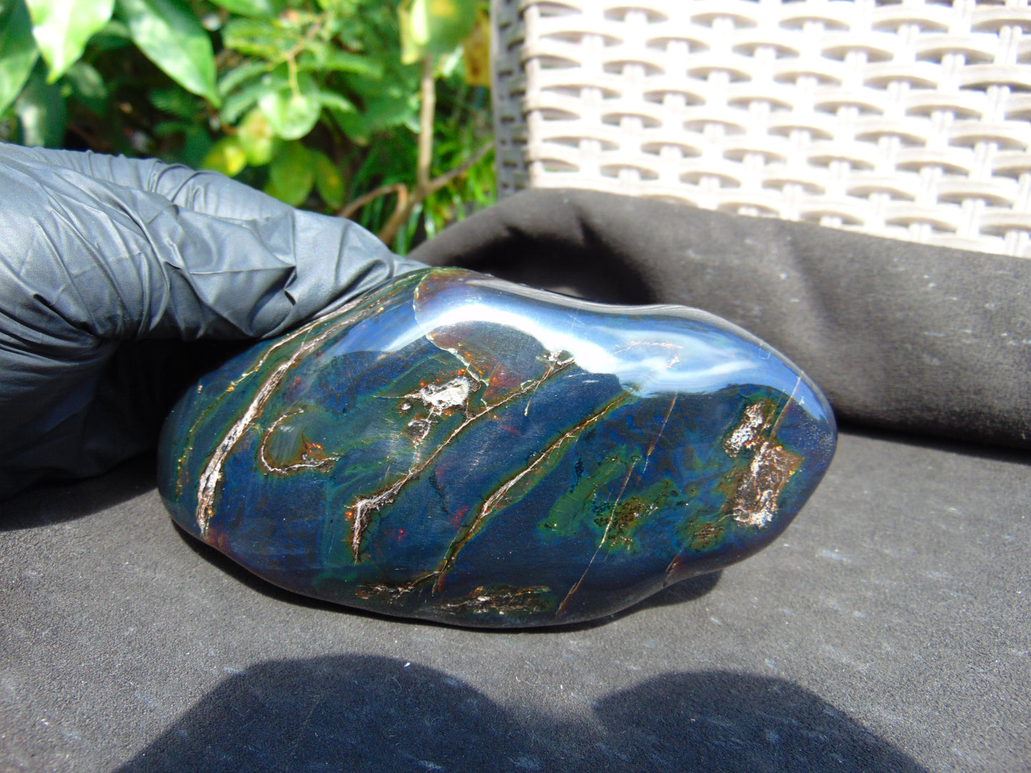 240 gram Full polished Indonesian Blue Amber for Healing AR129