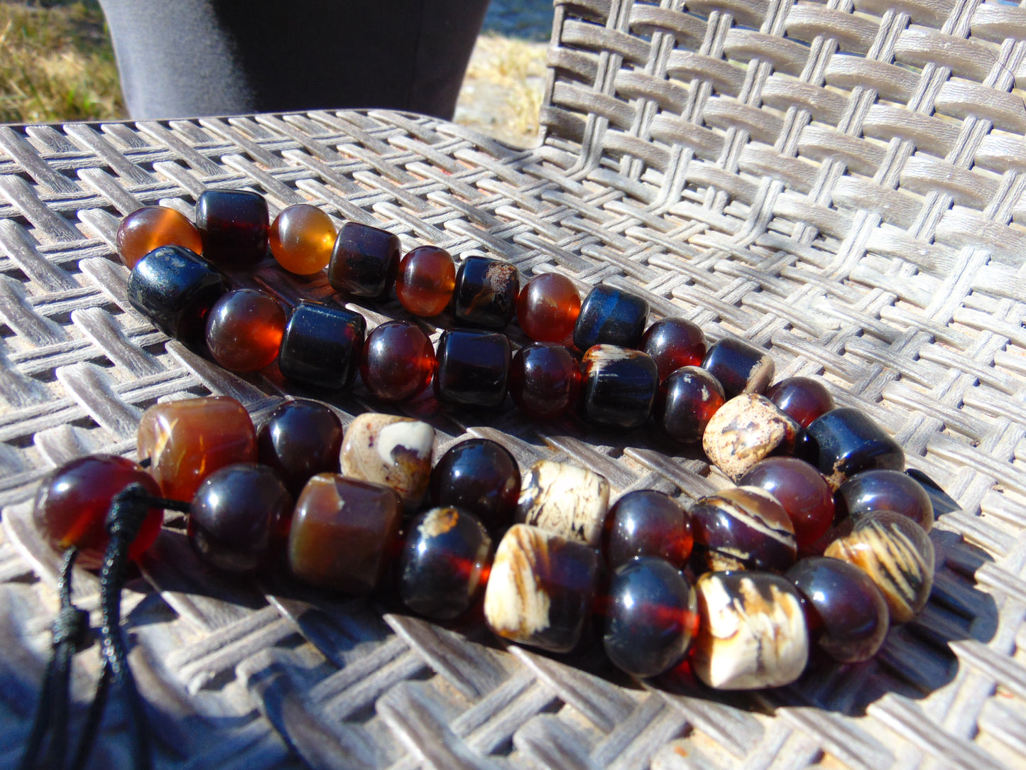 117 gr Small Beads Combination Necklace Indonesian Amber for Healing FR84