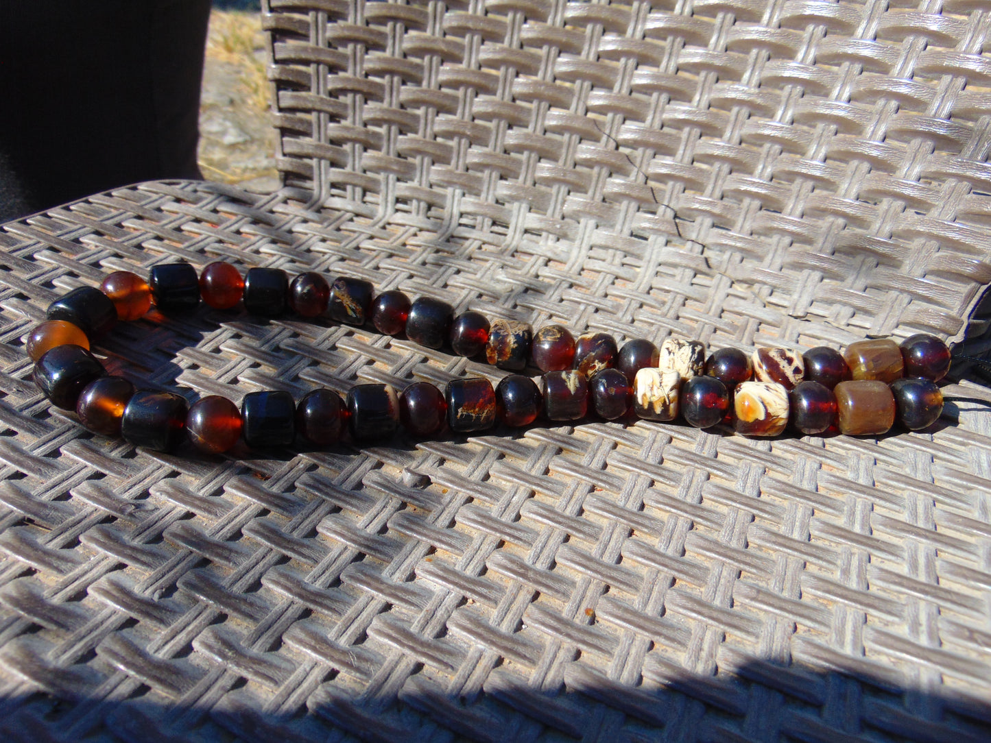 117 gr Small Beads Combination Necklace Indonesian Amber for Healing FR84