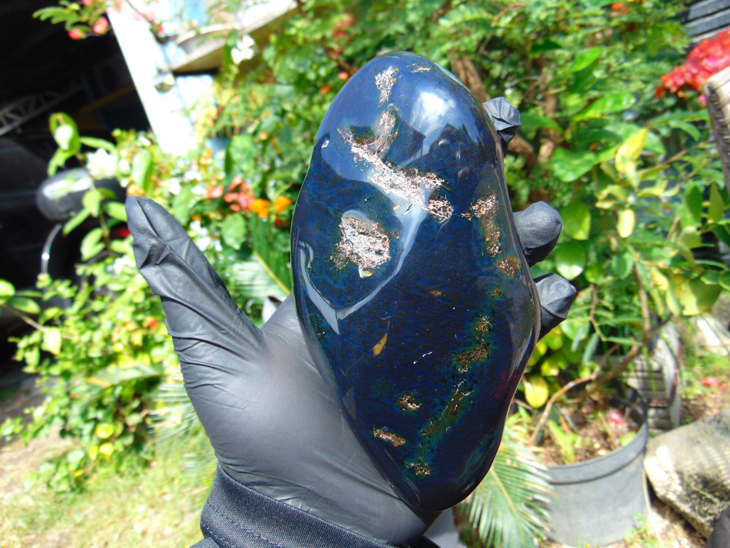 240 gram Full polished Indonesian Blue Amber for Healing AR129