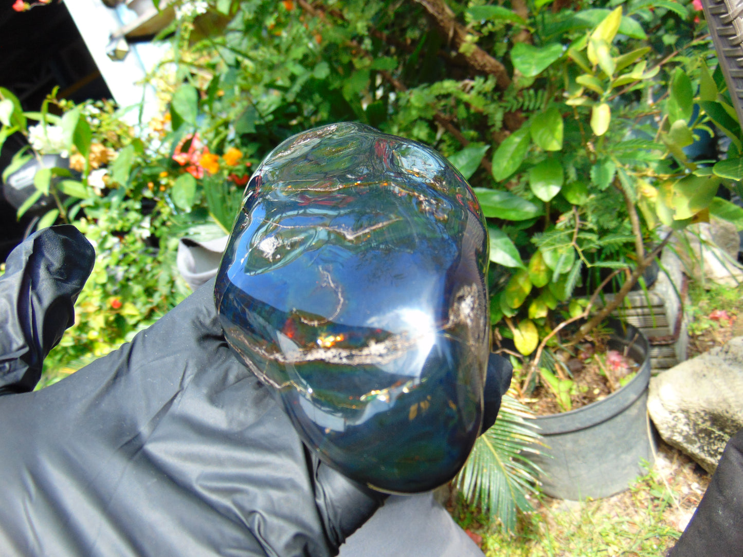 240 gram Full polished Indonesian Blue Amber for Healing AR129