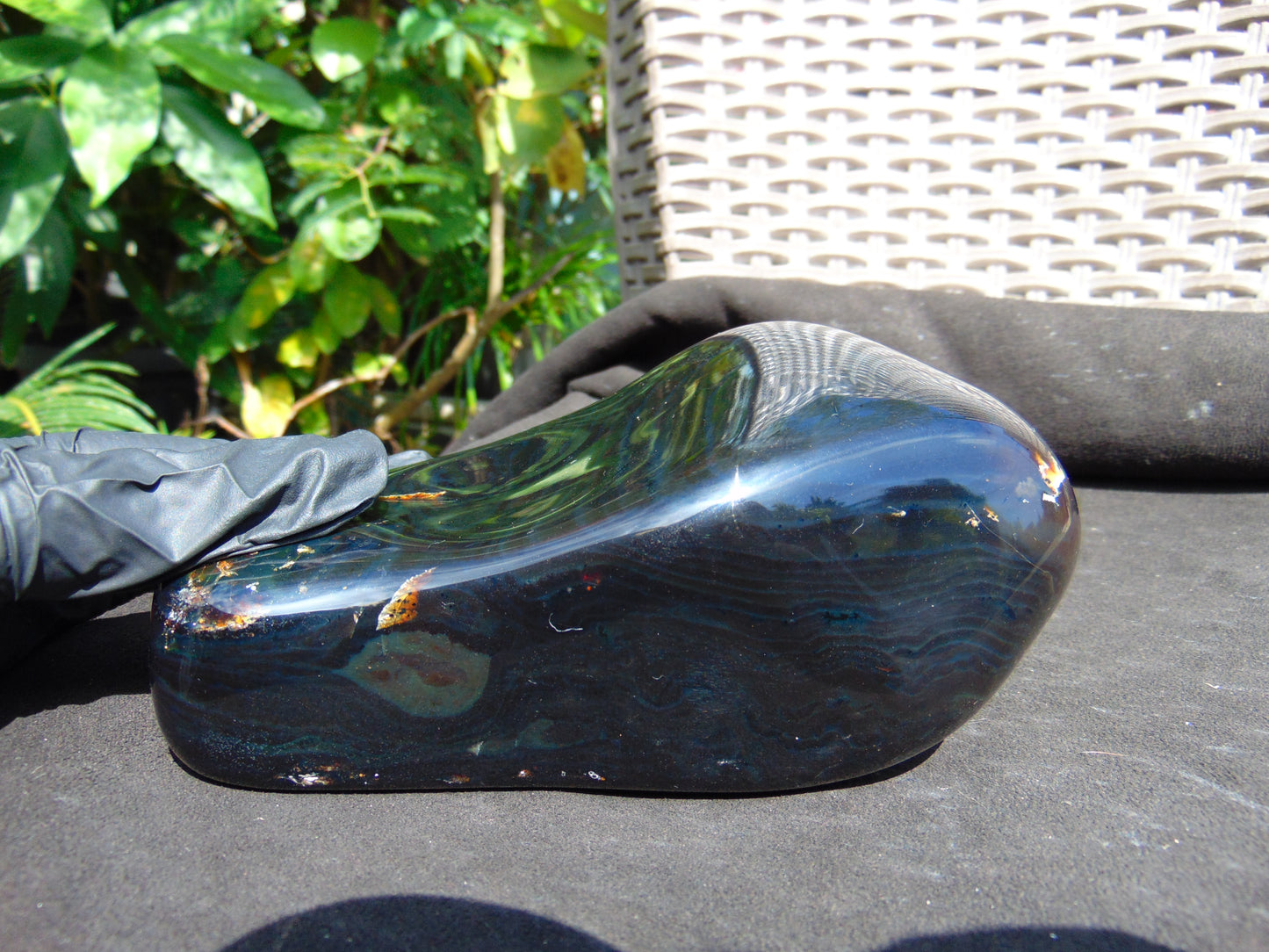 452 gram Full polished Indonesian Blue Amber for Healing ML69