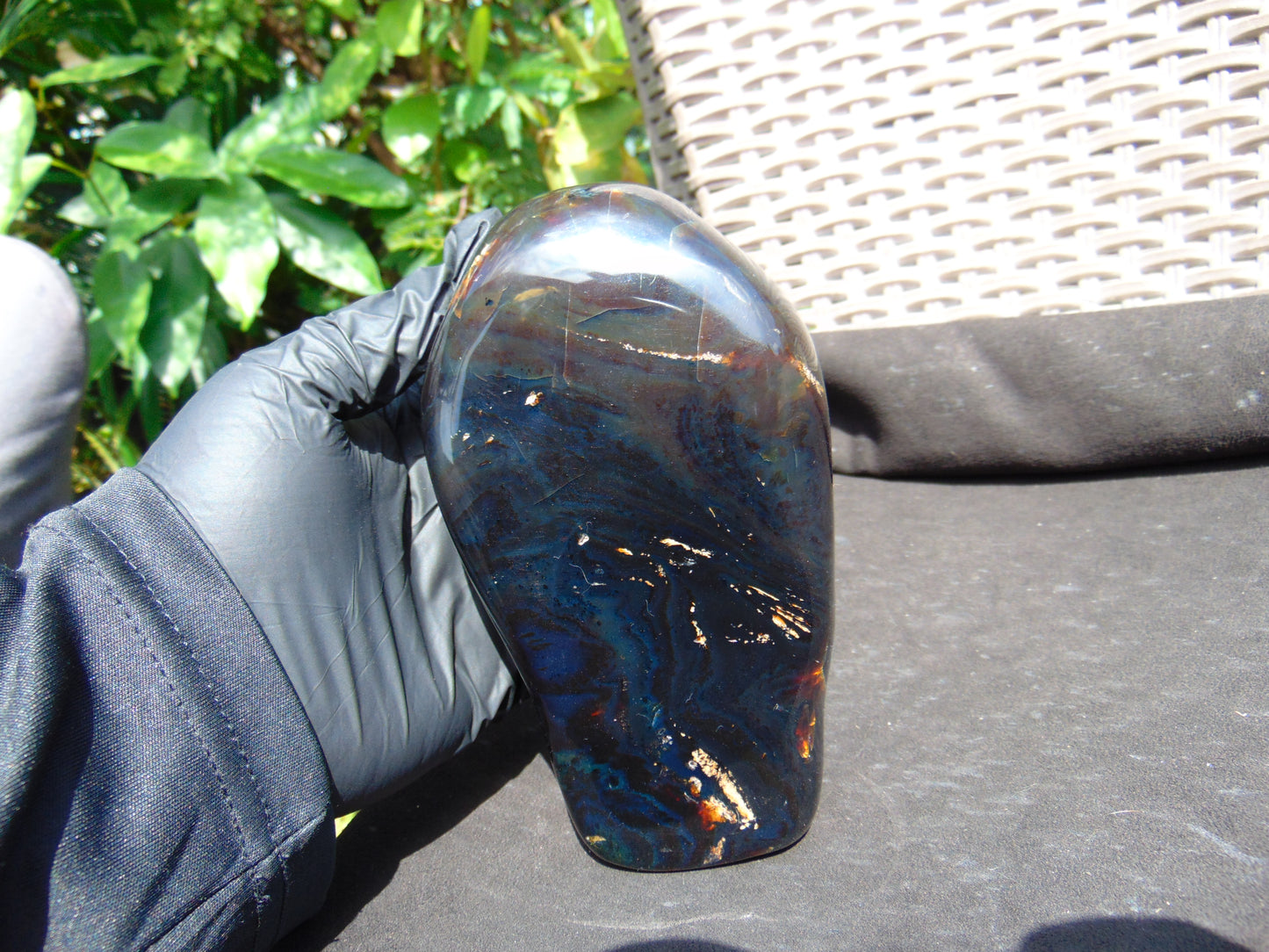 452 gram Full polished Indonesian Blue Amber for Healing ML69