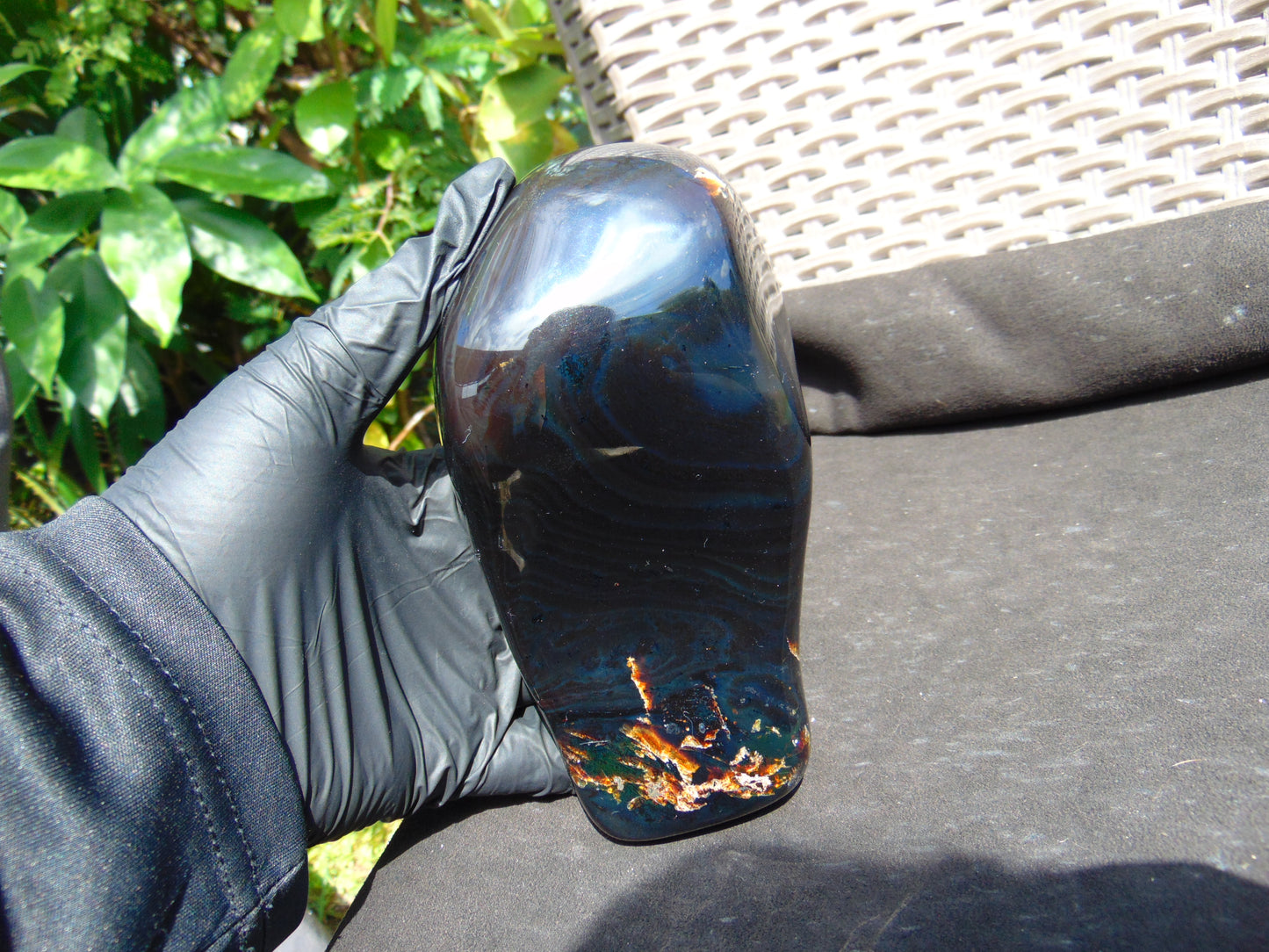 452 gram Full polished Indonesian Blue Amber for Healing ML69