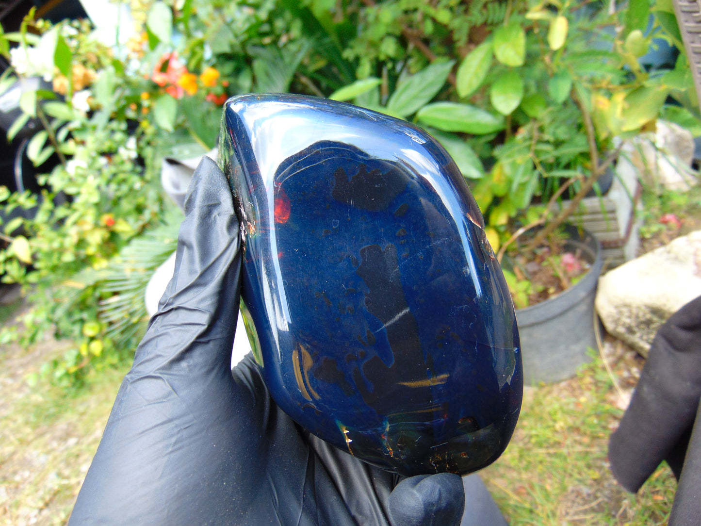 340 gram Full polished Indonesian Blue Amber for Healing AR125