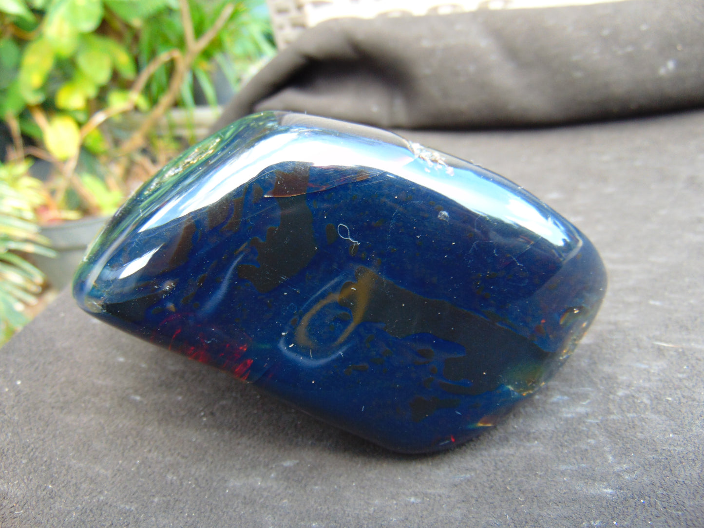 340 gram Full polished Indonesian Blue Amber for Healing AR125