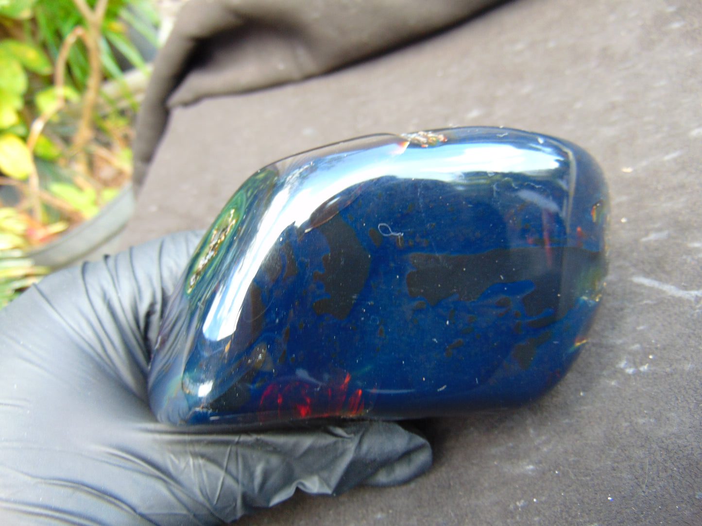 340 gram Full polished Indonesian Blue Amber for Healing AR125