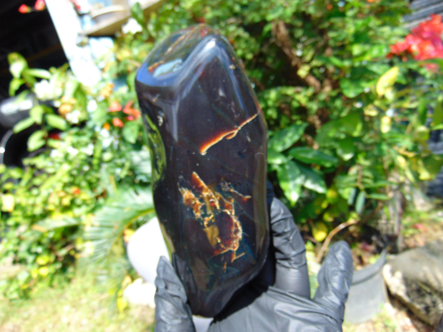657 gram Full polished Indonesian Black Amber for Healing AR124