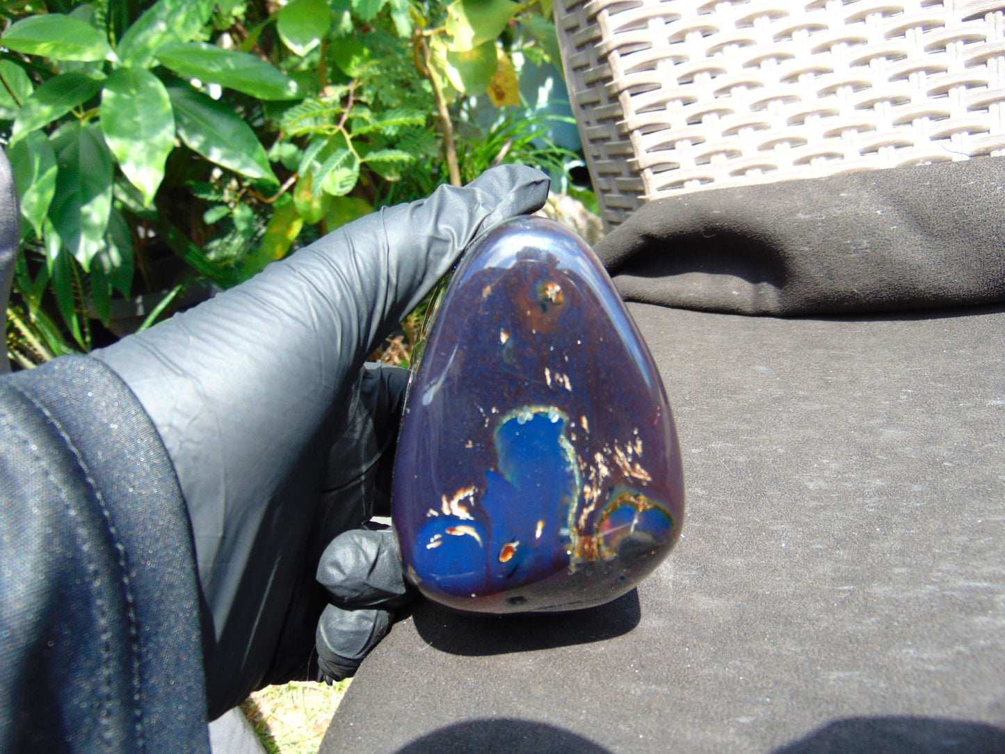 310 gram Full polished Indonesian Blue Amber for Healing ML73