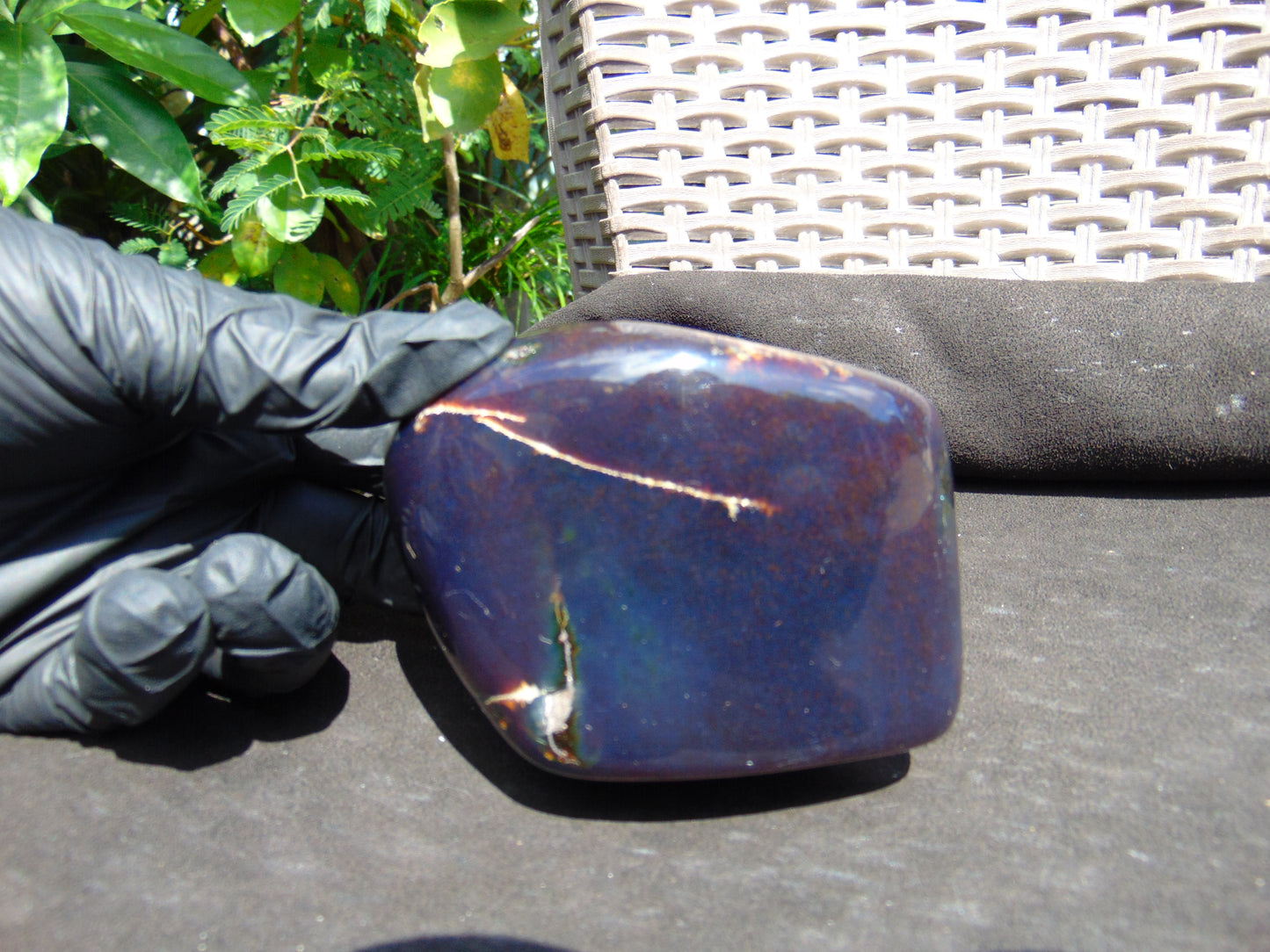 310 gram Full polished Indonesian Blue Amber for Healing ML73