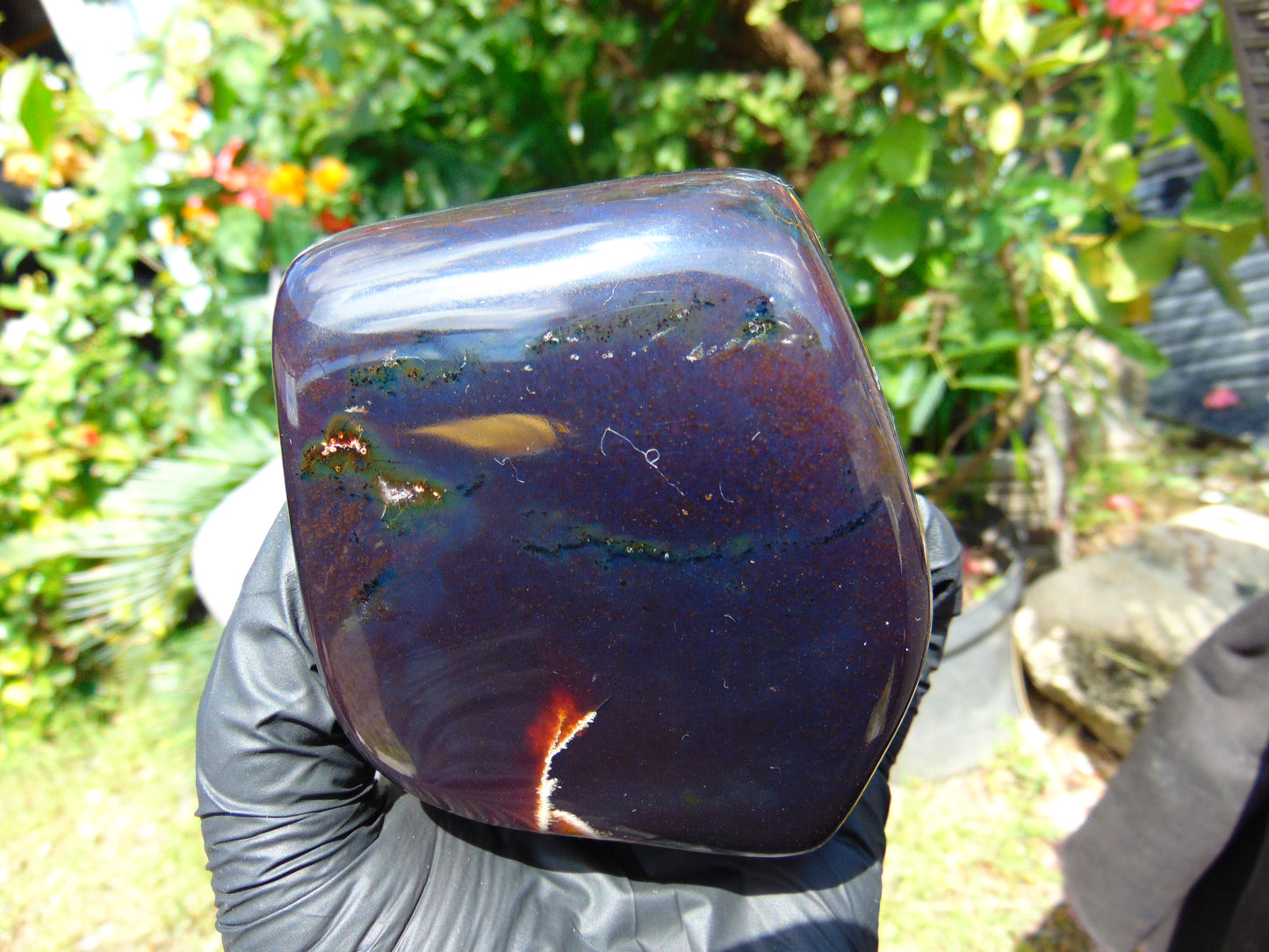 310 gram Full polished Indonesian Blue Amber for Healing ML73