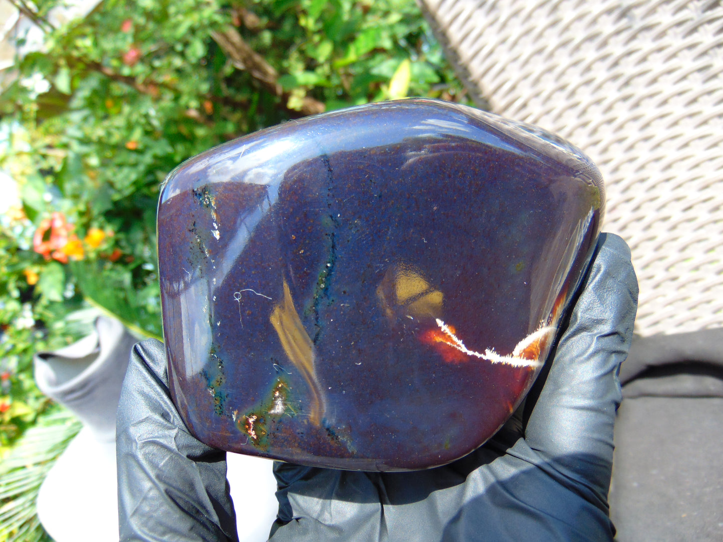 310 gram Full polished Indonesian Blue Amber for Healing ML73