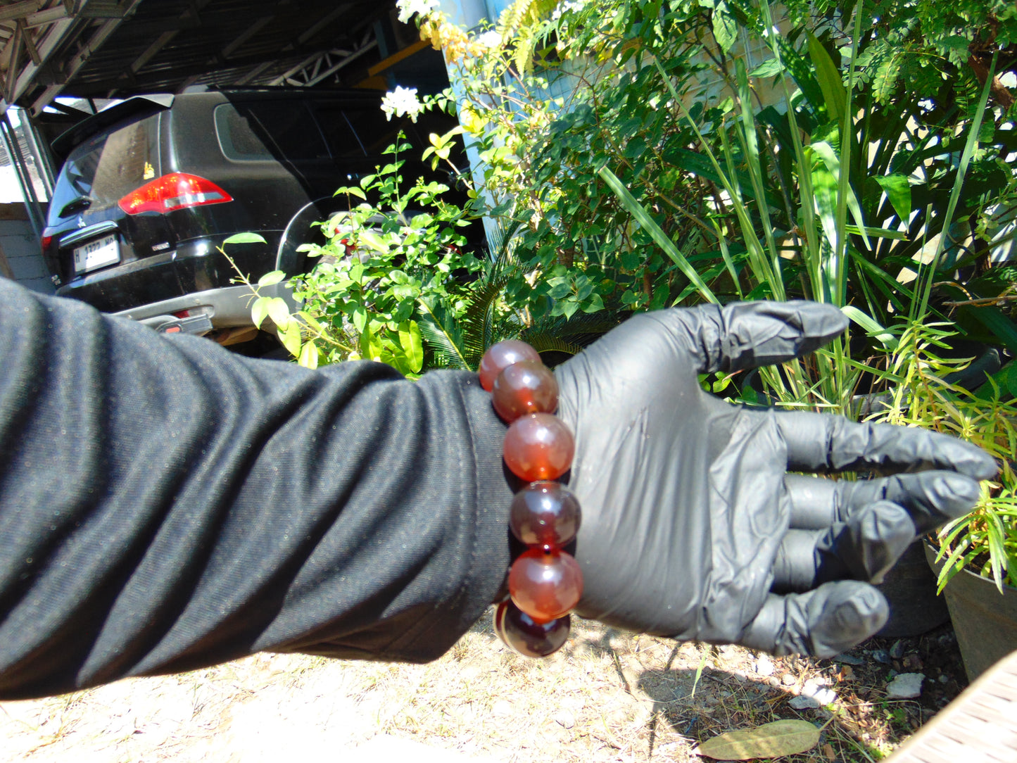 56 gram 12 Beads Mala Bracelet Indonesian Red Amber 20 mm for Healing BB4