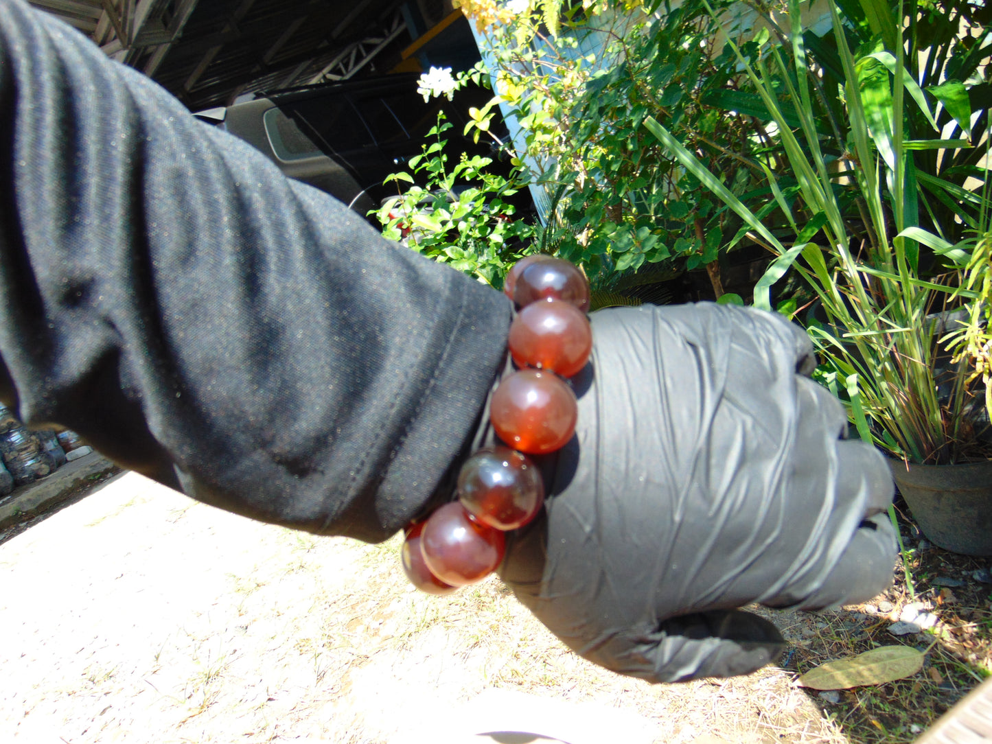 56 gram 12 Beads Mala Bracelet Indonesian Red Amber 20 mm for Healing BB4