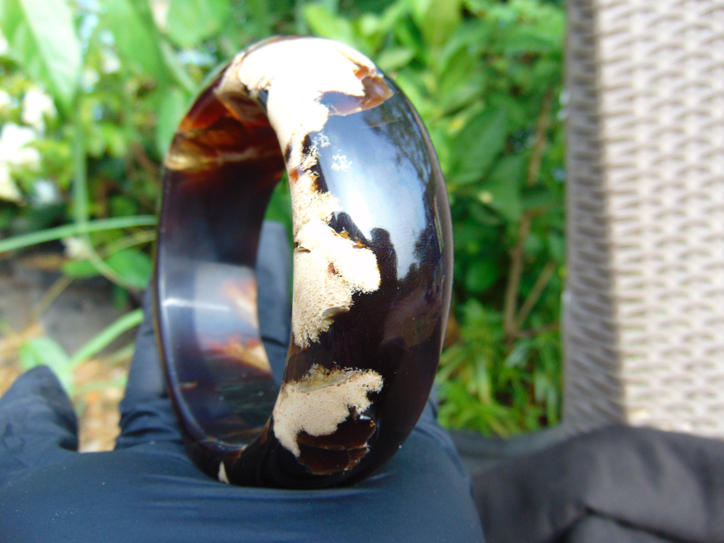 75 gr Big Bangle in hole 67 mm 29x14 mm Indonesian Sumatra Amber for Healing EU46
