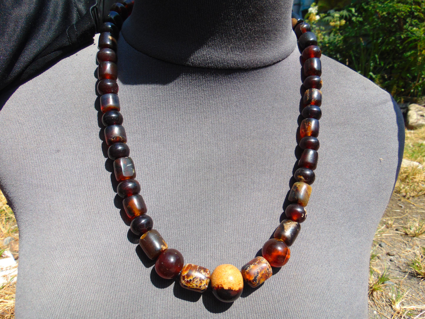 81 gr Small Beads Combination Necklace Indonesian Red Amber for Healing FR81