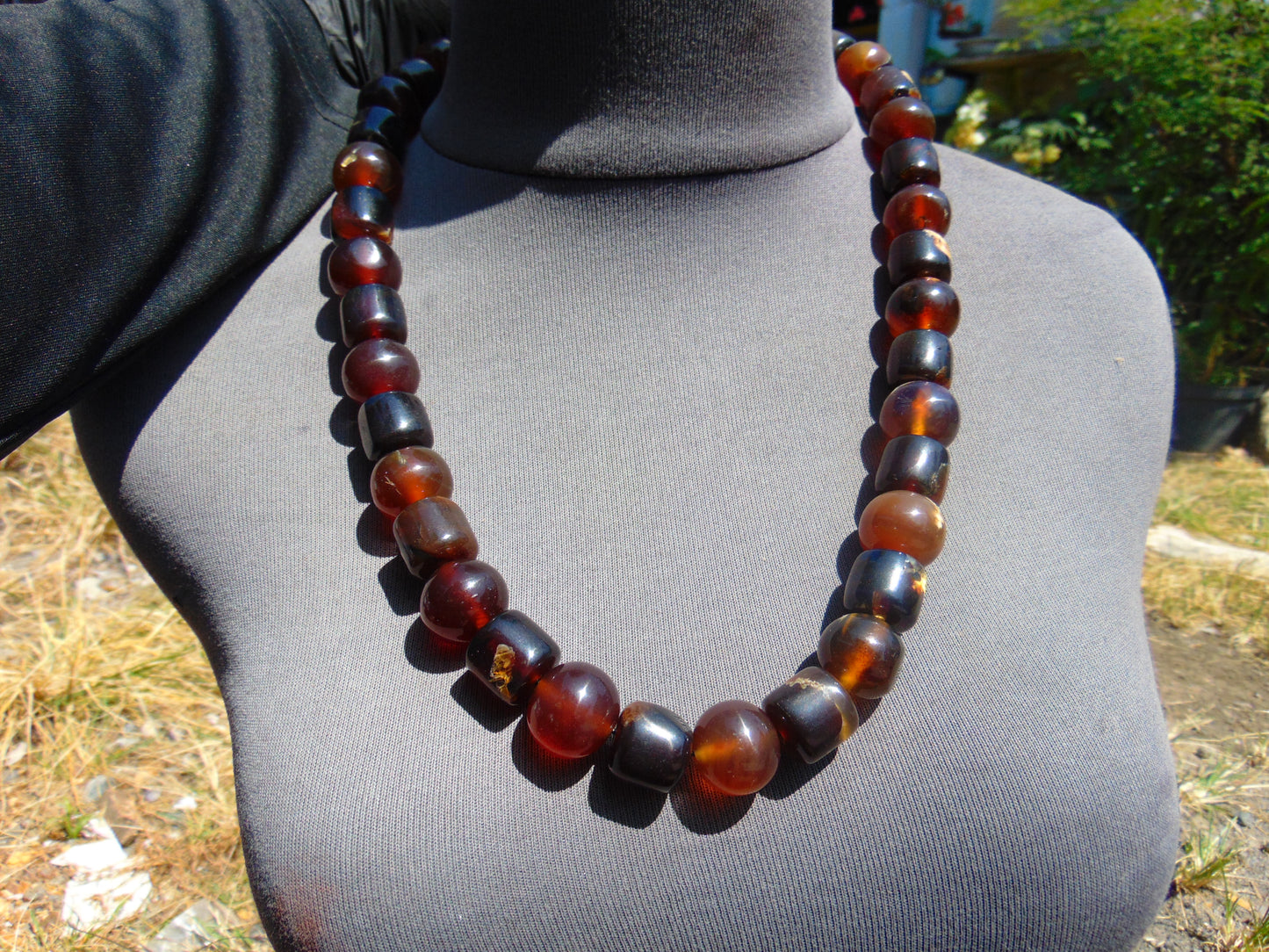 119 gr Small Beads Combination Necklace Indonesian Red Amber for Healing FR75
