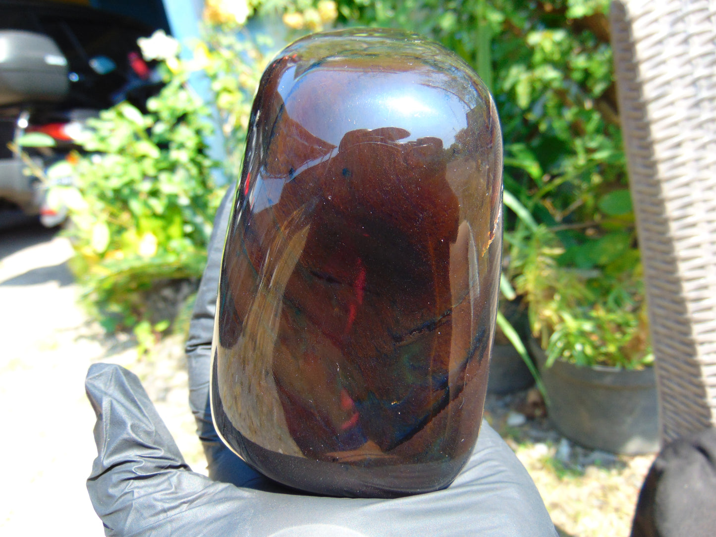 497 gr Shaped Square Polished Indonesian Dark Amber for Healing AR93