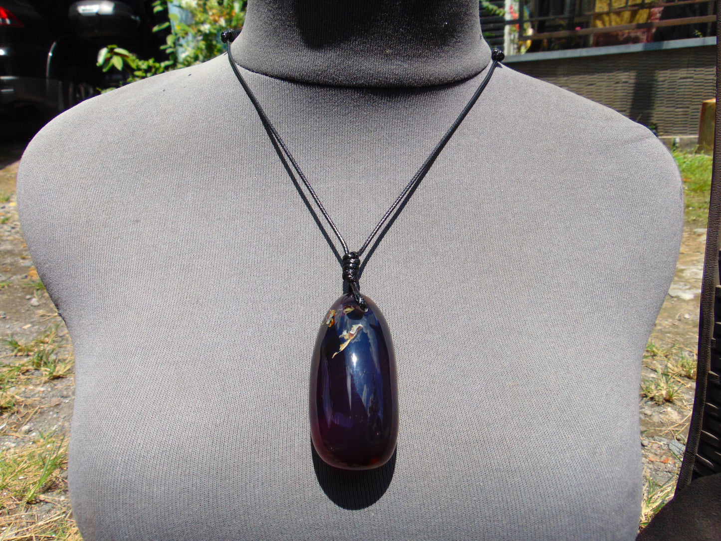 31 gr Teardrop Pendant Indonesian blue Amber for Healing 25N84