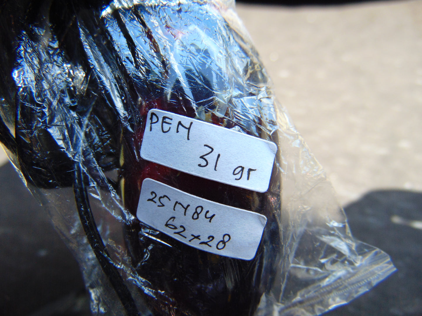 31 gr Teardrop Pendant Indonesian blue Amber for Healing 25N84