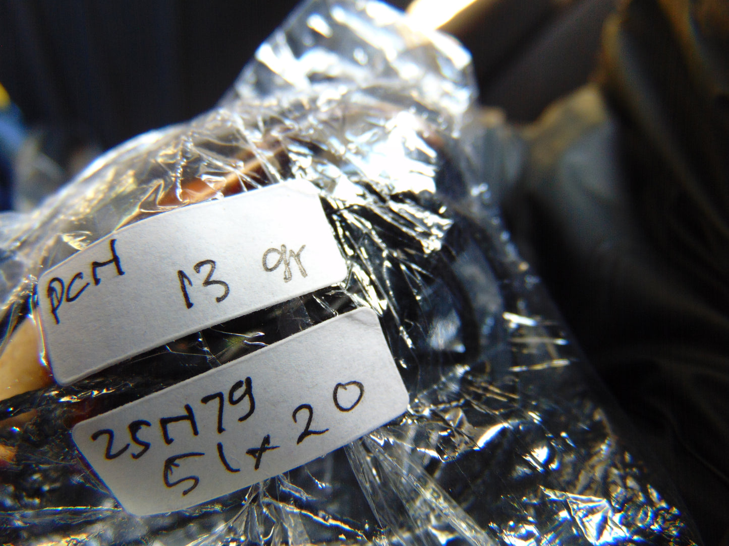 13 gr Teardrop Pendant 51x20 mm Indonesian white blue Amber for Healing 25N79