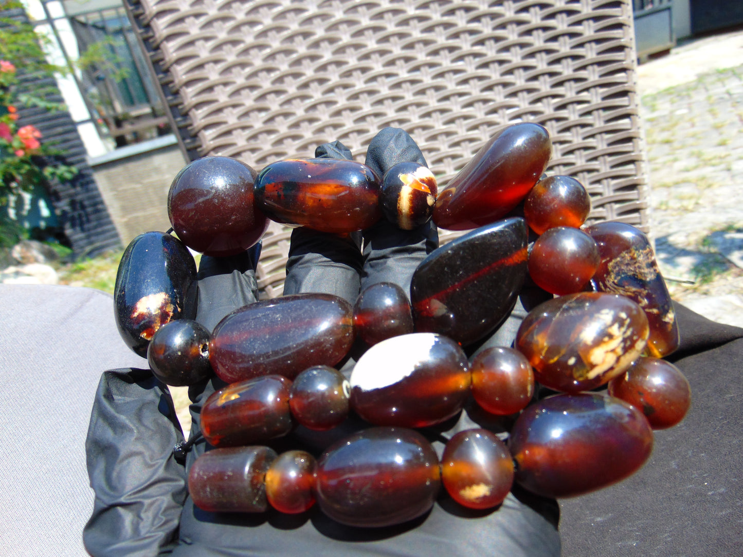 114 gram Small Beads Combination Necklace Indonesian Amber for Healing NK9