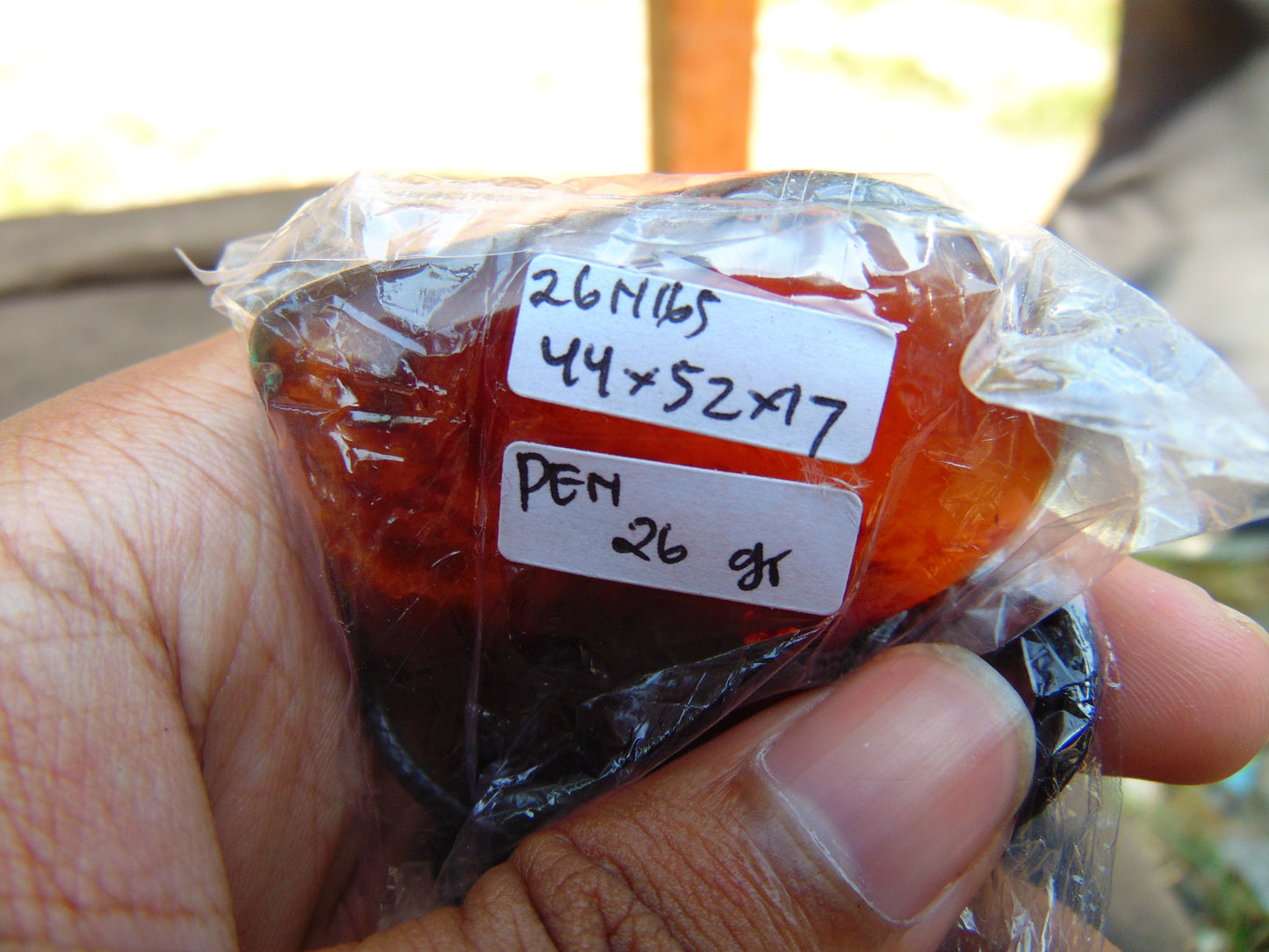 26 gr Heart Pendant Indonesian Amber for Healing 26N165