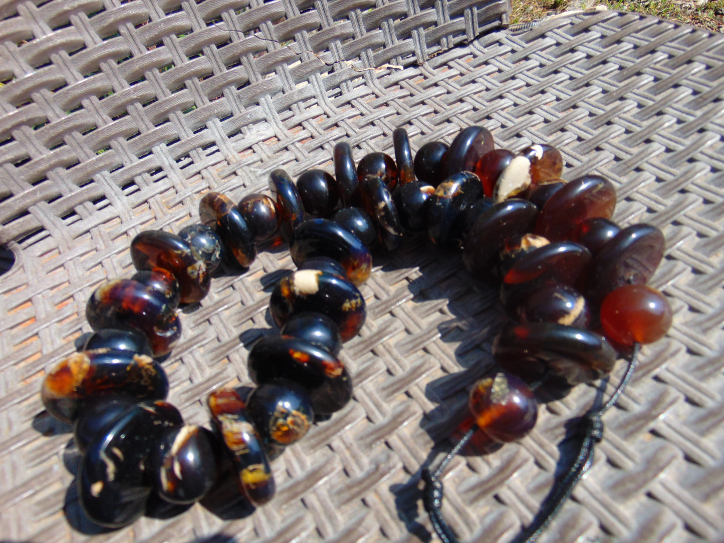 267 gr Big Necklace Indonesian Dark Red Amber for Healing AL11